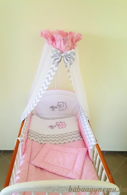 Rózsaszín csillagos-chevron cica egér képe