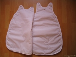 Fehér madeira-házikós maci - Hálózsák képe