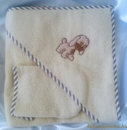 Bézs - kutya hímzéssel termék főképe