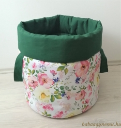 Tavaszi virágok-zöld - Játéktároló termék főképe