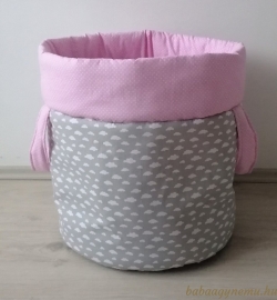 Rózsaszín pöttyös-felhő - Játéktároló termék főképe