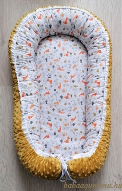 Róka buli uniszex - mustár minky- Babafészek termék főképe