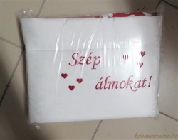 Piros pöttyös-Szép álmokat! - Egyenes fejvédő termék főképe