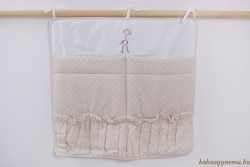 Premi bézs-pajtik - Zsebes tároló  termék főképe